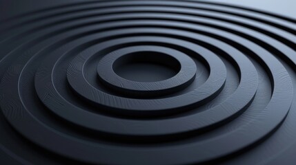 Detailed shot of a black circular object, suitable for various projects.