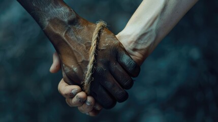 Close-up image of two people holding hands, suitable for relationship or friendship concepts.