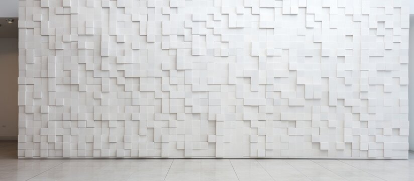 Rectangular pattern displayed on a white wall