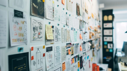 Creative Inspiration Wall, Mood Board with Design Ideas