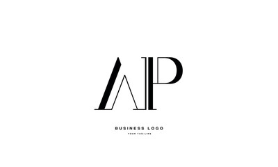 AP, PA, A, P, Abstract Letters Logo Monogram