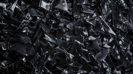 Close up of a pile of broken glass, suitable for various concepts.