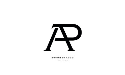 AP, PA, A, P, Abstract Letters Logo Monogram