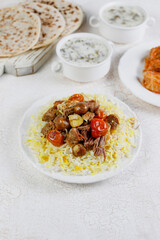 A traditional meal of Azerbaijan Qara for plov or ash.