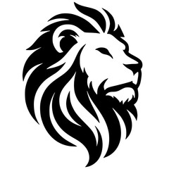 Lion head silhouette
