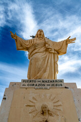 Sacred Heart of Jesus Statue Overlooking Puerto de Mazarron