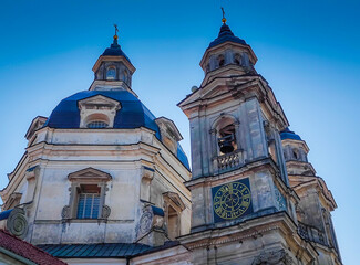 Obraz premium Pazaislis Monastery and the Church of the Visitation. Example of Baroque architecture in Kaunas, Lithuania. Church of former Grand Duchy of Lithuania
