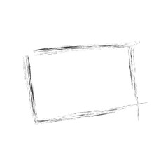 Hand drawn square frames in sketchy style. Rectangular handdrawn grungy borders. Vector illustration of pencil outline stroke framework box. Collection of doodle school draft frames	