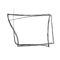 Hand drawn square frames in sketchy style. Rectangular handdrawn grungy borders. Vector illustration of pencil outline stroke framework box. Collection of doodle school draft frames	