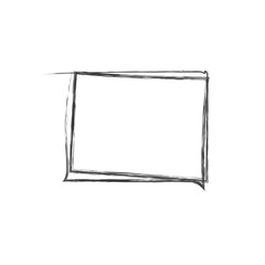 Hand drawn square frames in sketchy style. Rectangular handdrawn grungy borders. Vector illustration of pencil outline stroke framework box. Collection of doodle school draft frames	