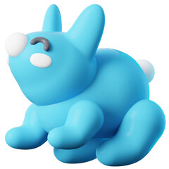 3D Icon Rabbit Illustration
