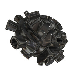 Metal abstract object,3d render © neurostructure