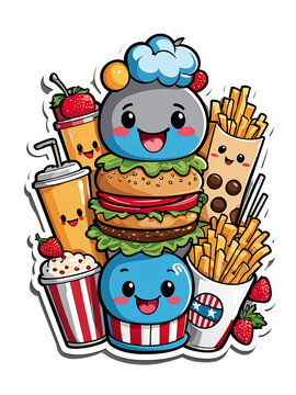 Monster food Vector style characters 41