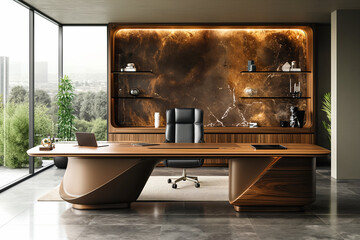 Professional Workspace: Sleek Desk Design