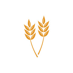 yellow wheat logo icon design