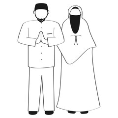 muslim people vector design elements