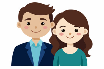 cute couple cartoon vector svg file