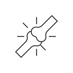 Knee bones icon design, isolated on white background, vector illustration