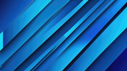 Obraz premium Diagonal geometric shapes cascading across an abstract dynamic blue background, vector design, gradient textures, interplay of light and shadow, high contrast, sharp lines, geometric precision