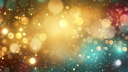 Spectrum of Sparkles: A Dazzling Display on a Gold Canvas