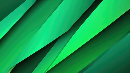 Obraz premium Emerald green background, diagonal geometric shapes overlapping, conveying motion, abstract vector design, ultra fine, vivid colors, geometric art