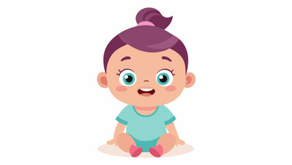 a beautiful baby cartoon vector and svg file