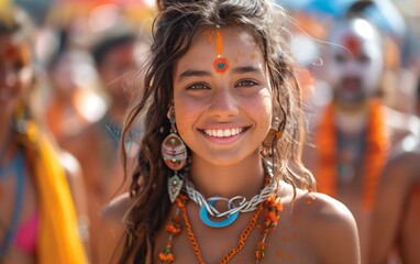 ragazza indiana sorridente