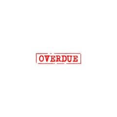 Obraz premium overdue worn rubber stamp