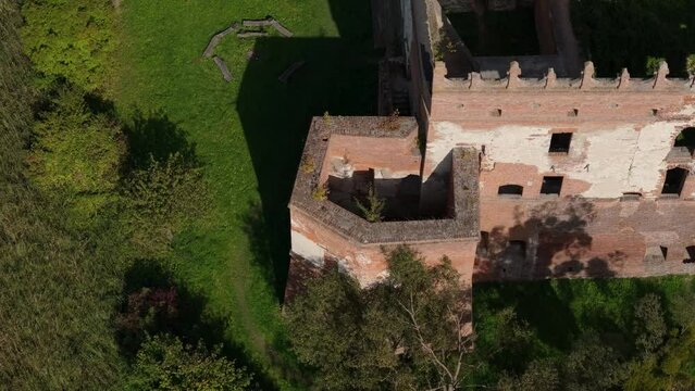 Landscape Castle Ruins Krupe Aerial View Poland