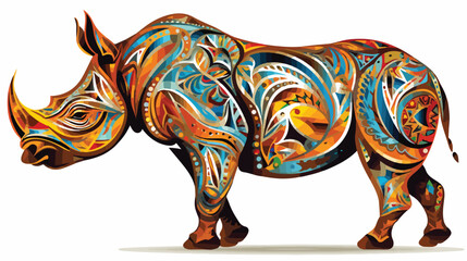Tribal Decorative Rhinoceros