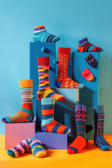 Vibrant Collection of Patterned Socks