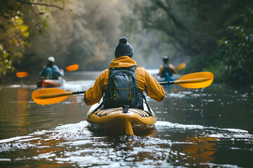 the benefits of outdoor recreation for physical fitness, mental health, and social connection, with people hiking, biking, or kayaking in nature 