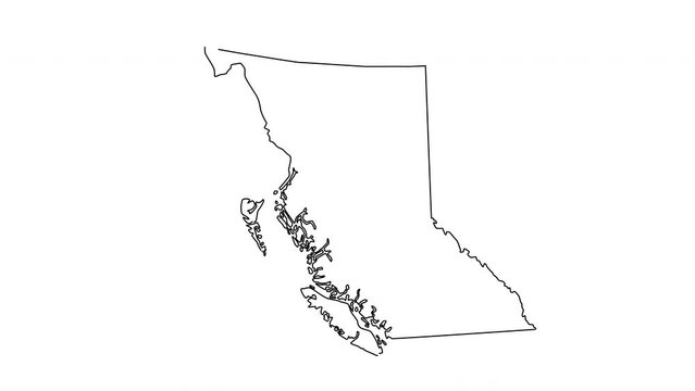 sketch map of british columbia in canada