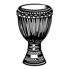 African Drum Vector Logo