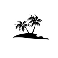 Beach Landscape Vector Logo