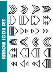 direction icon set, simple design for graphic needs, vector eps 10.