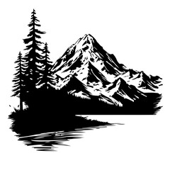 Tundra Landscape Vector Logo