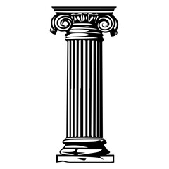 tall column with decorative top Vector Logo