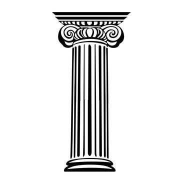 tall column with capital Vector Logo