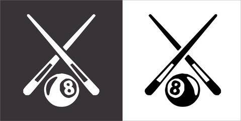 Illustration vector graphics of billiard icon