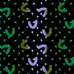 Cartoon watercolor paint seamless rainbow and ice cream pattern for wrapping and kids print and party accessories