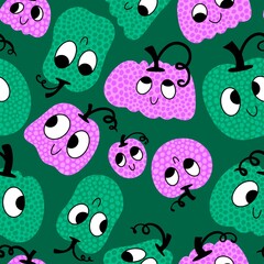 Halloween pumpkins seamless monsters pattern for wrapping paper and fabrics and linens and kids