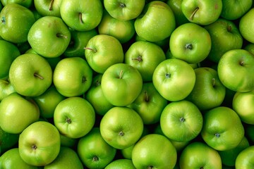 Lots of green apples. Background of apples