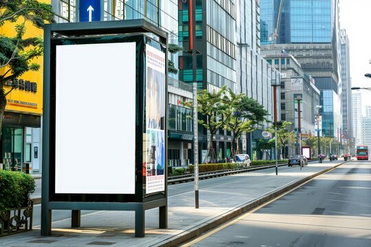 outdoor advertising billboard kiosk