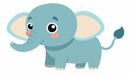a cute baby elephant cartoon vector 
