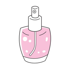 Pink perfume bottle isolated vector