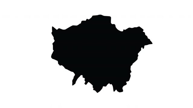 Animation forming a map of London in England