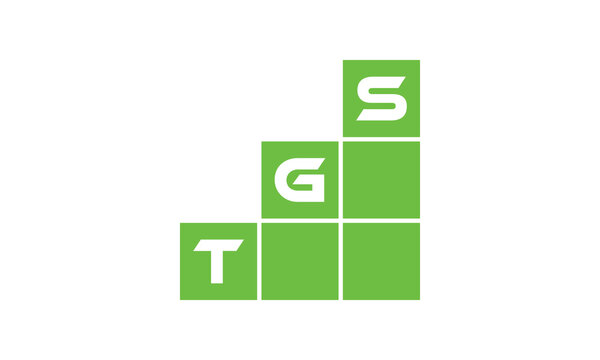 TGS initial letter financial logo design vector template. economics, growth, meter, range, profit, loan, graph, finance, benefits, economic, increase, arrow up, grade, grew up, topper, company, scale