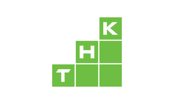 THK initial letter financial logo design vector template. economics, growth, meter, range, profit, loan, graph, finance, benefits, economic, increase, arrow up, grade, grew up, topper, company, scale