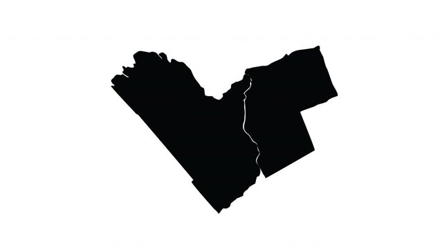 Animation forming a map of Ottawa in Canada